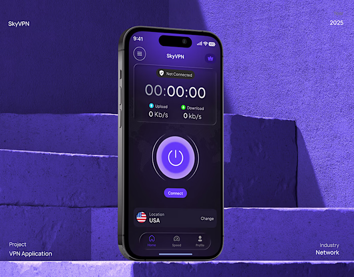 SkyVPN Mobile App UI Kits