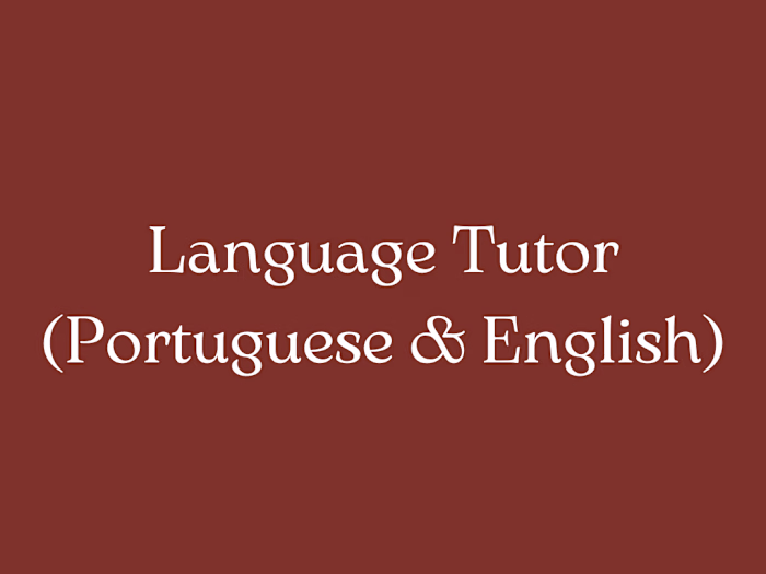 Language Tutor (Portuguese & English)