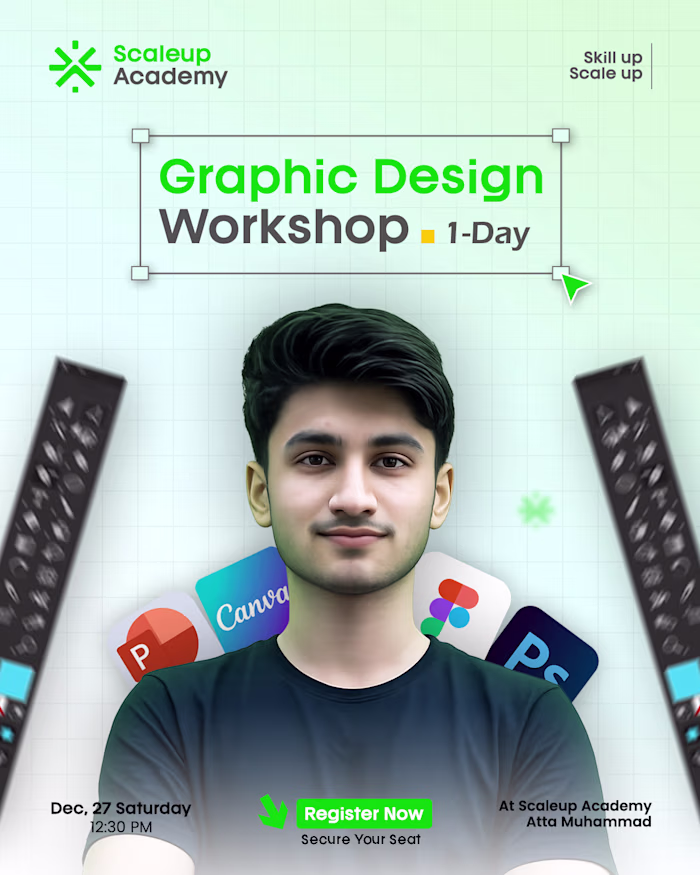 Graphic Design Workshop Flyer | Scaleup Academy