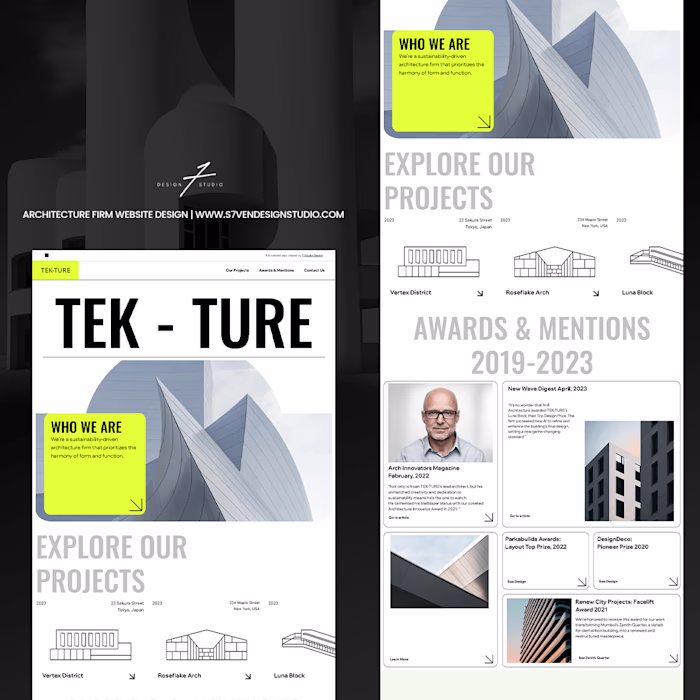 Wix Studio Architecture Firm Web Design