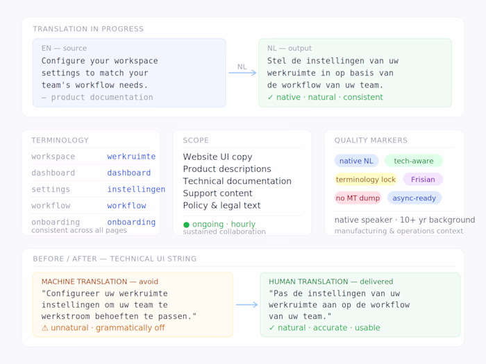 Dutch Website Translation & Technical