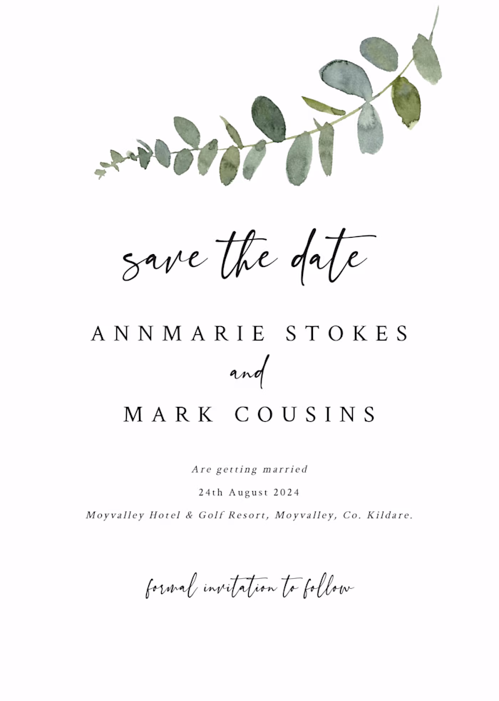 Minimalist Wedding Invitation Design
