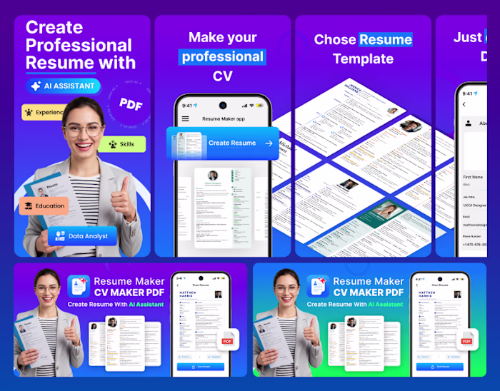 Resume Maker App Screenshots