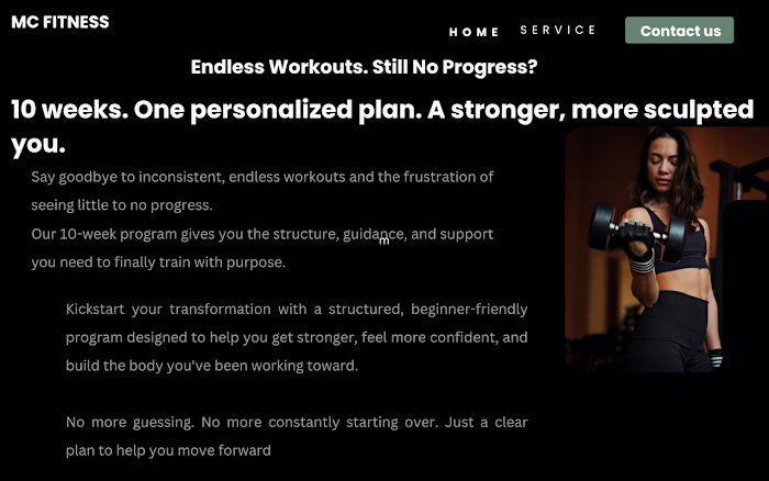 Just finished a sales page