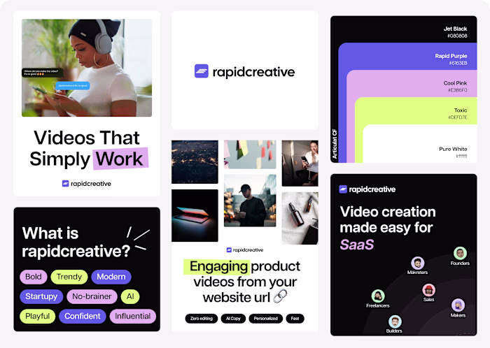 Brand identity for rapidcreative.io
