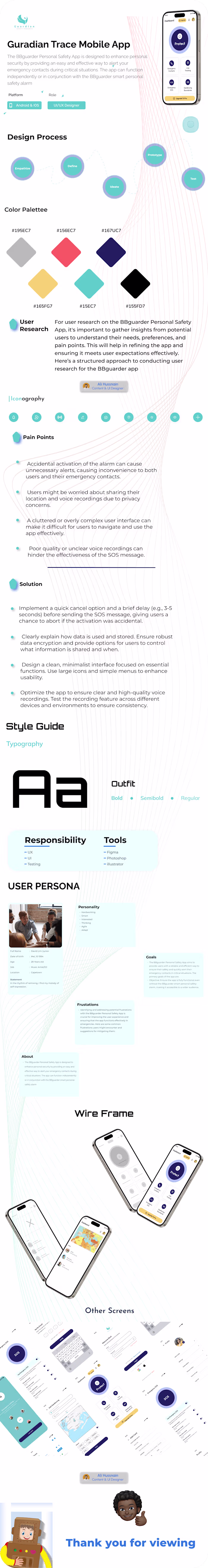 Guradian Trace App | Figma Design | UI UX Design