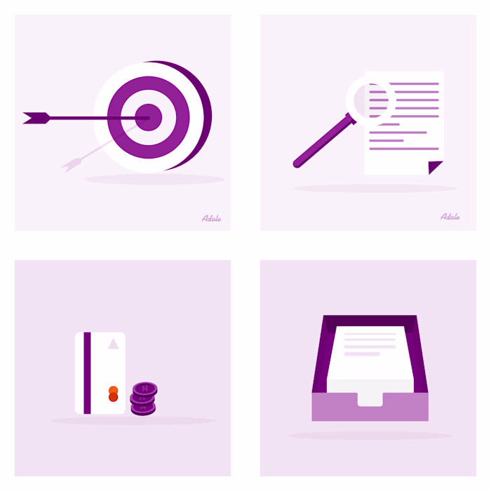Illustrations set for some startups and businesses