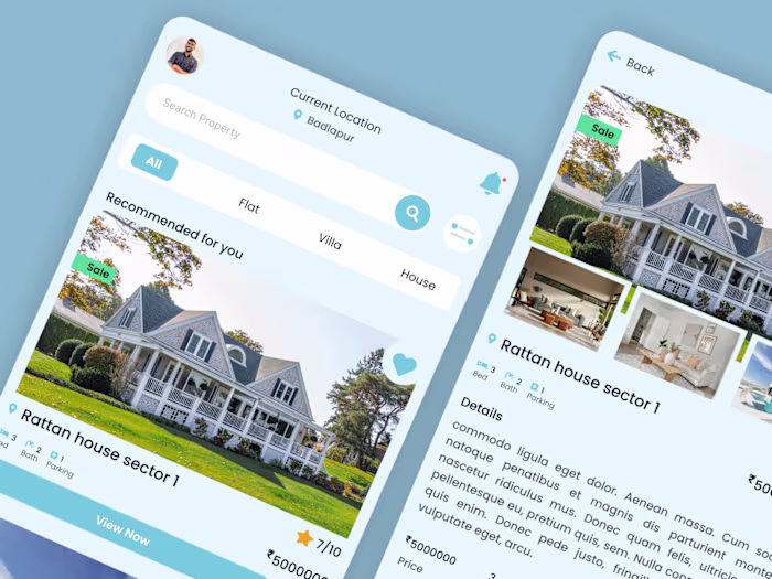 Designed a modern real estate