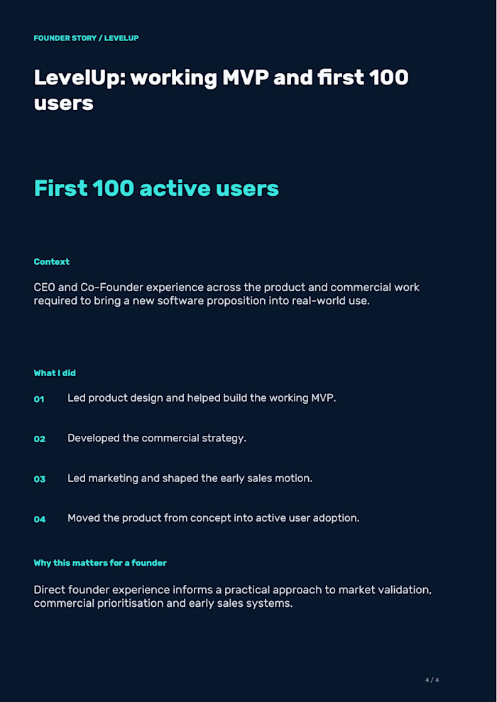 LevelUp — Working MVP and First 100 Active Users