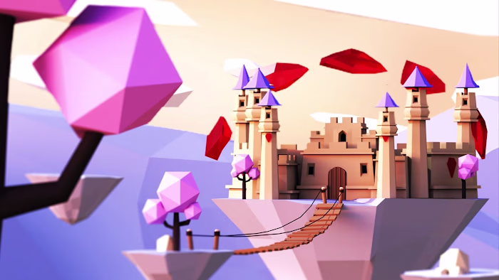 3D Low-Poly Game Environment