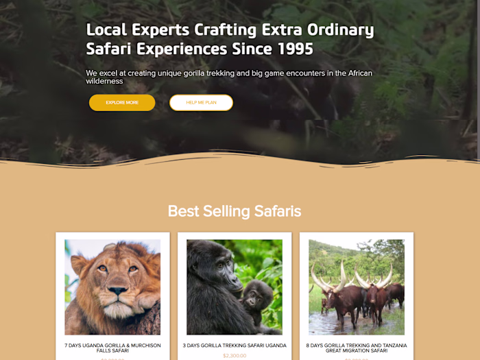 Buutu Safaris (Uganda based Safari Website) 