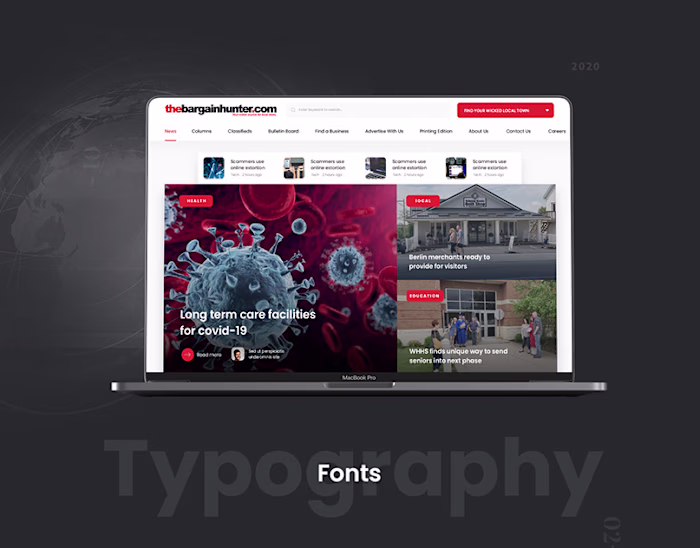 The Bargainhunter news blog website design :: Behance