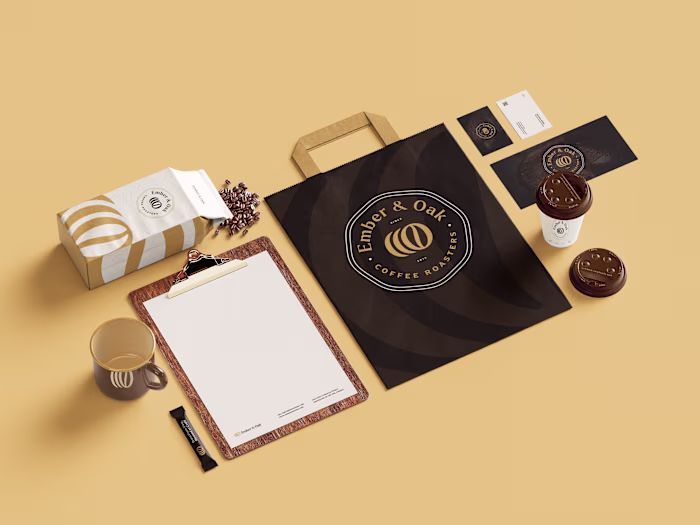 Crafting Memorable Logos: Ember & Oak Coffee Branding Success