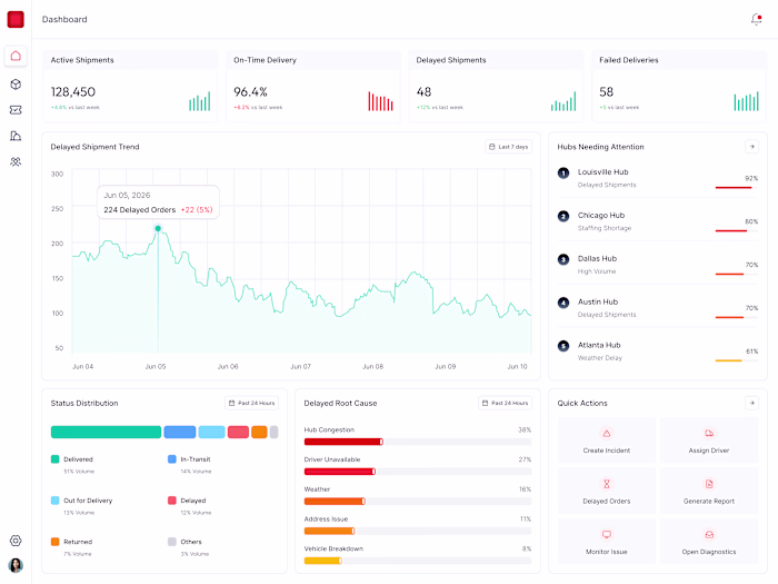 Dashboard - Logistics Tech