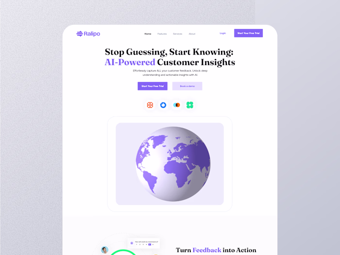Ralipo - AI Feedback SAAS Landing Page