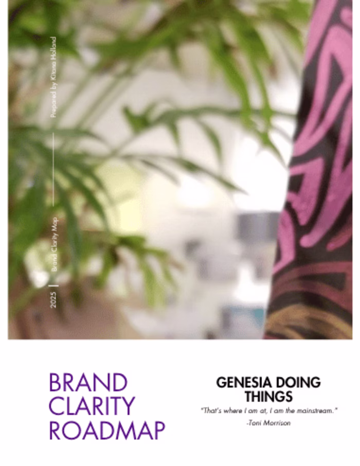 Brand Clarity Roadmap for Genesia Doing Things