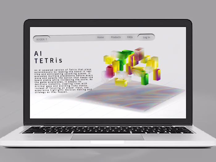 Landing page web design 3D