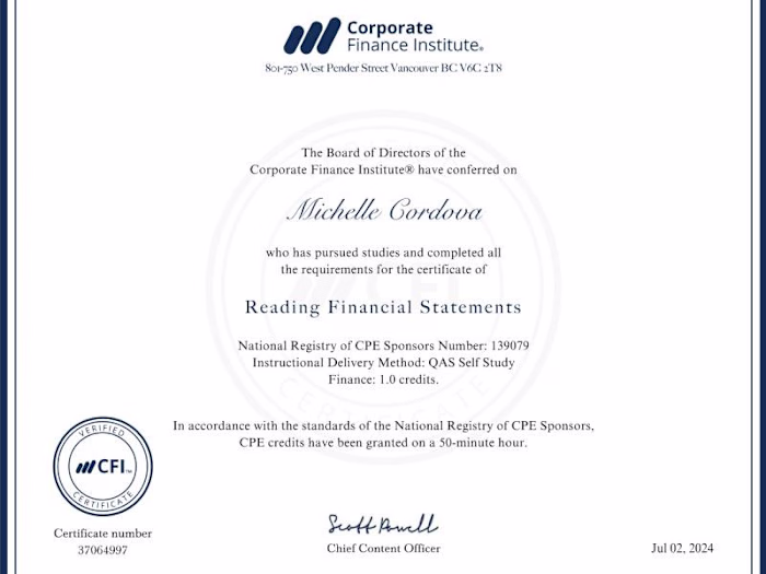 Preparation and Reading Financial Statements