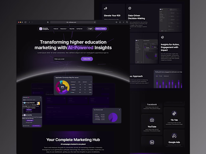University Intelligence: Framer website design & development