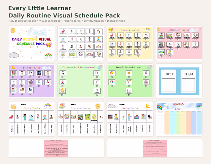 A downloadable set of visual