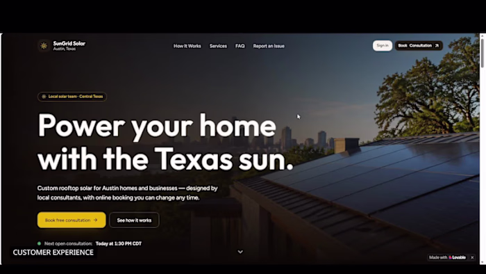 SunGrid Solar — Booking & Service Management