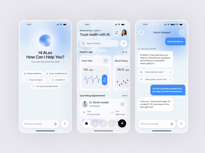 Designed a modern AI Health
