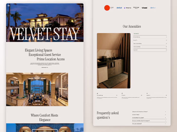 Luxury Hotel Website Development for Velvet Stay