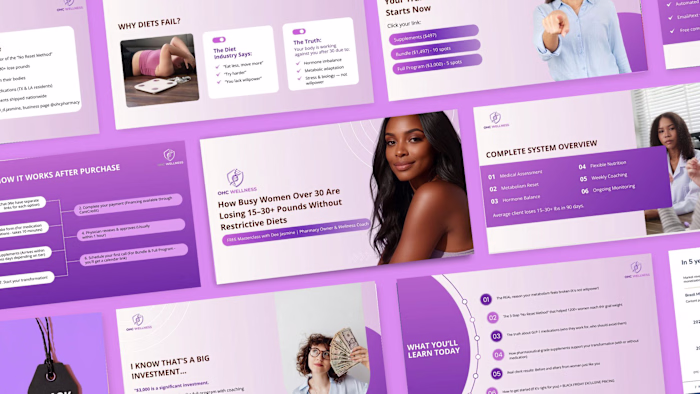 Woman Weight Loss Program Presentation Design