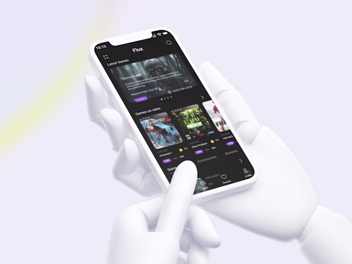 UIUX Design of Flux Game Shopping App