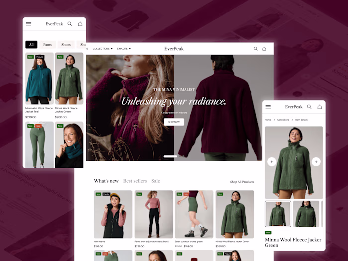 EverPeak - E-Commerce Framer Website