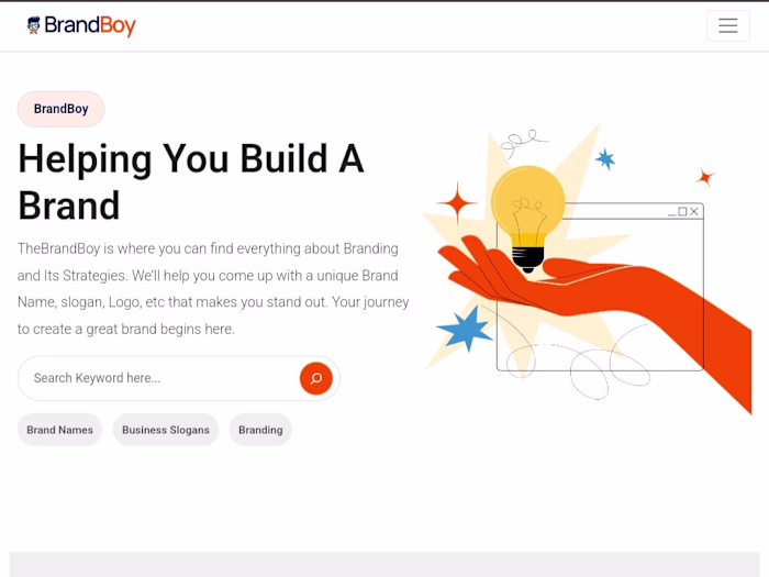 Responsive Brand Boy website using Reactjs 