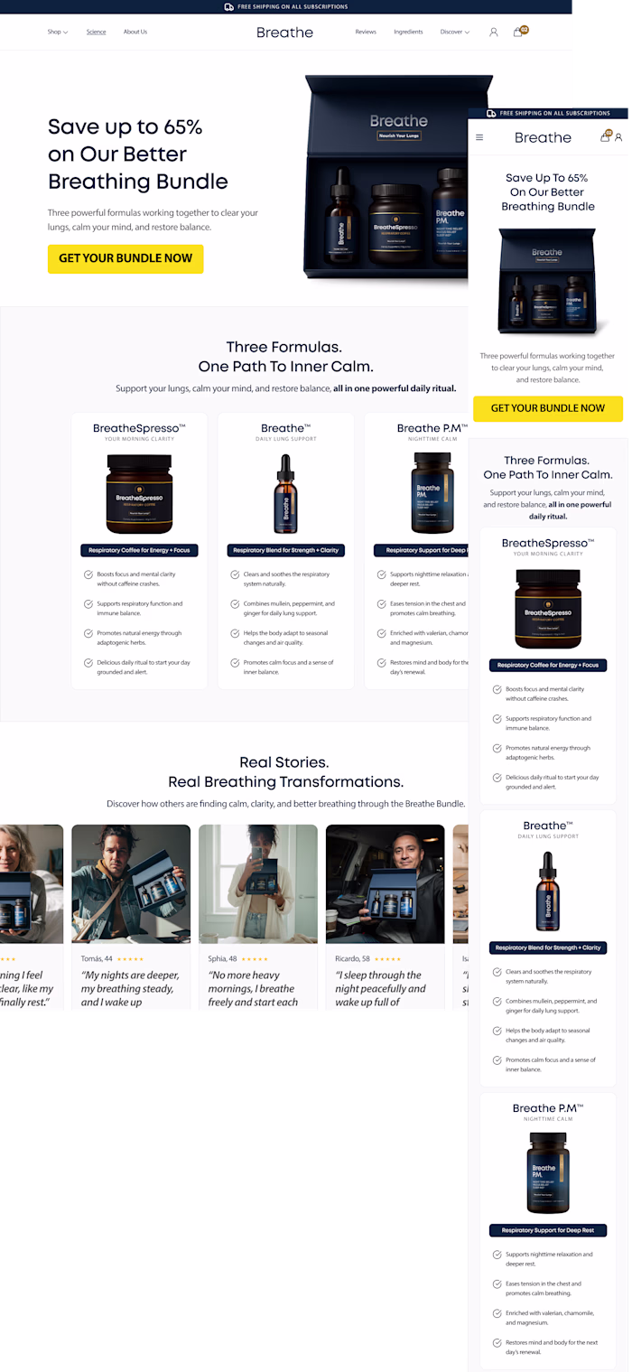 Designed a premium, conversion-focused Shopify