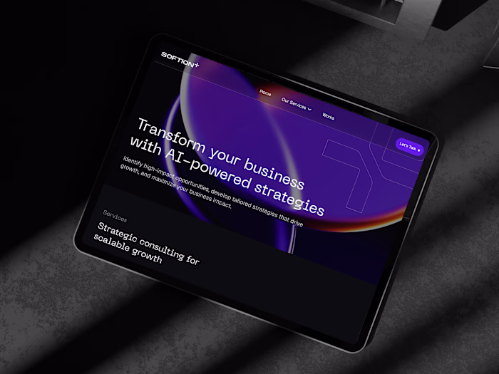 Softion+ AI Consulting Website