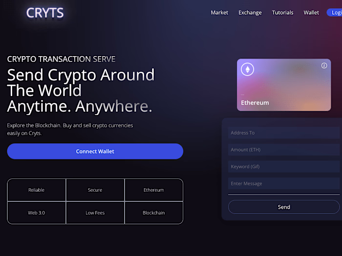 Cryts | Send Ethereum Anytime Anywhere