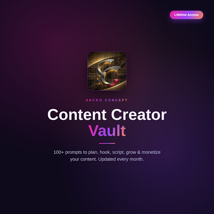 The Content Creator Vault — AI Prompt Tool