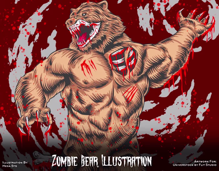 Zombie Bear Illustration