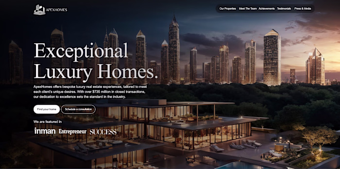 Luxury Real Estate Agency Website