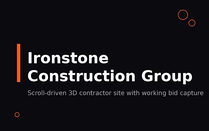 Ironstone Construction Group — Contractor Website Demo