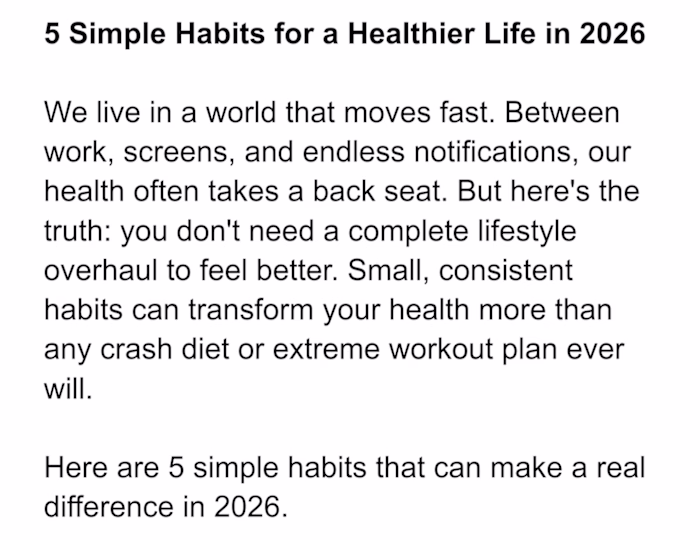 A health and wellness blog