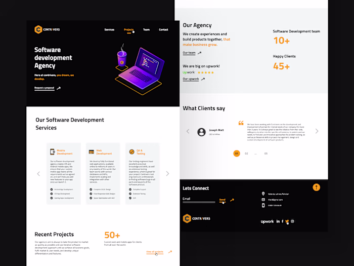 Contrivers — Agency Website UI/UX