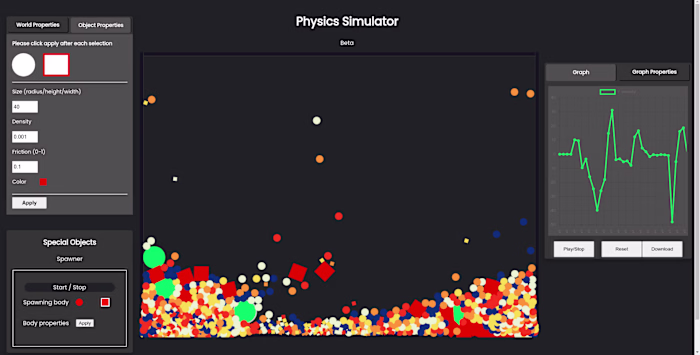 React physics simulator
