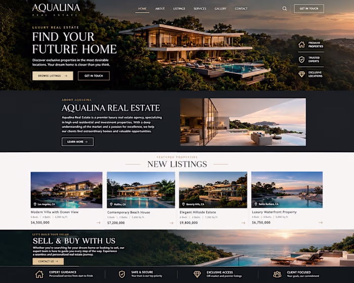 Modern Real Estate Website – Figma to Elementor