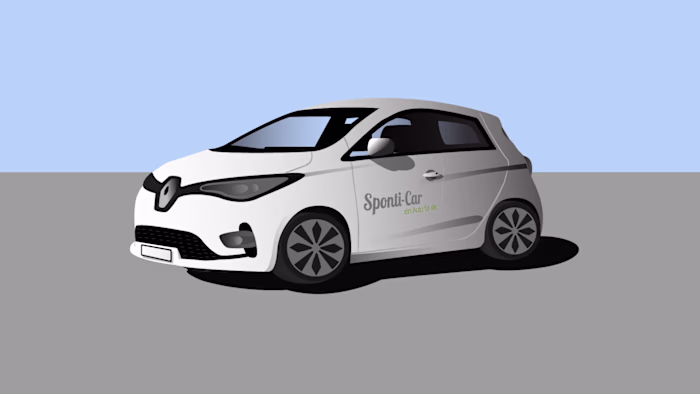 Branded 2D-Animation for Sponti-Car