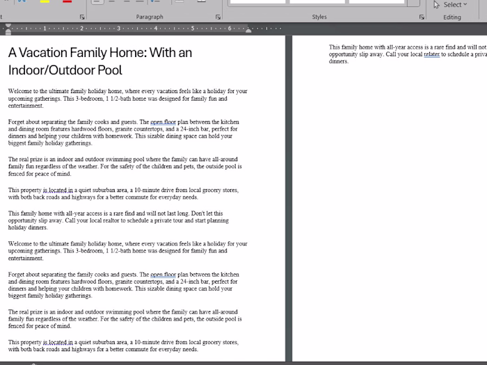 Created a copywriting piece for a sample for a client, but t...