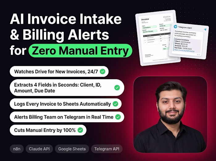 AI Invoice Intake, Extraction & Billing Team Alerts