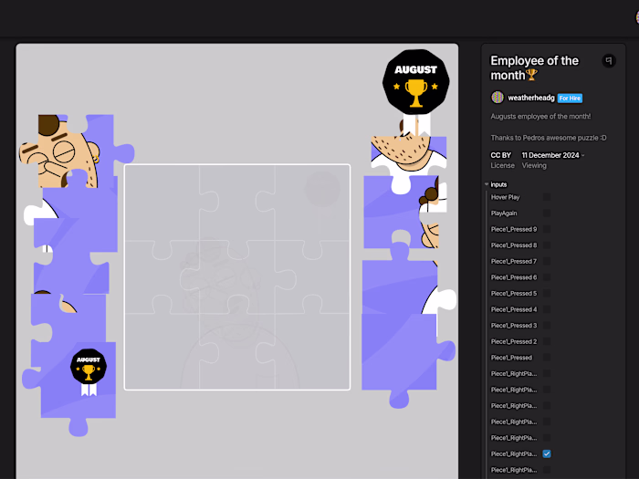 Puzzle in Rive 