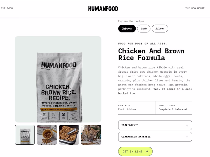 Socail Media Launch, Photography & Web Design for Humanfood