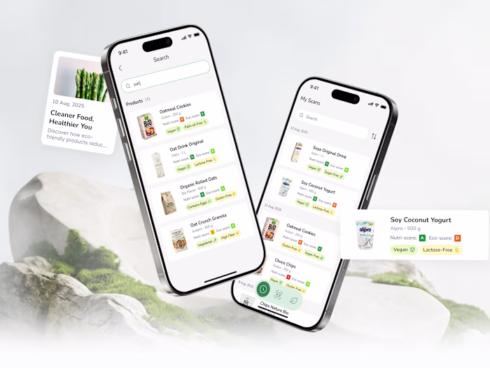 UI/UX Design for Eco Scanner App