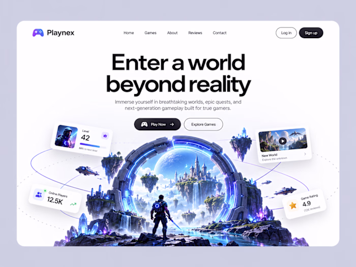 Playnex — Immersive Gaming Website