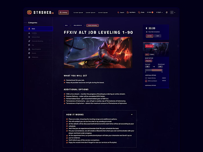 Stashed (In-Game Trading Platform) Web